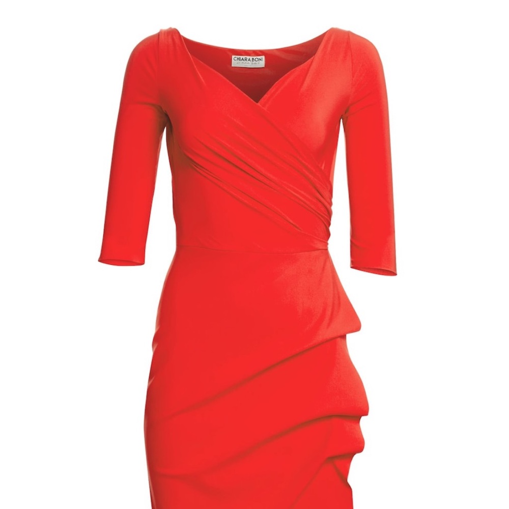 Exquisite Chiara Boni red cocktail dress
